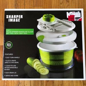 5-in-1 salad spinner and slicer